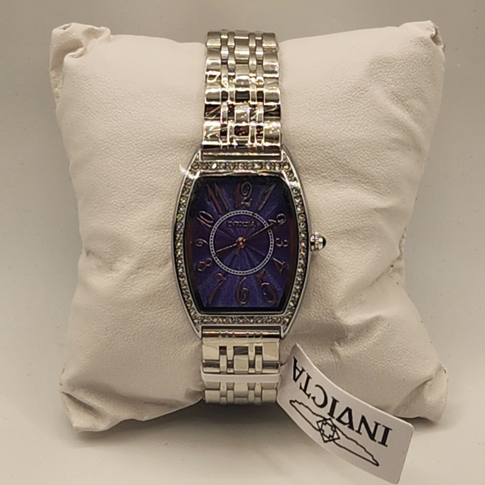 Invicta Wildflower Petal Women's Quartz Watch Steel & Purple w/Bling!